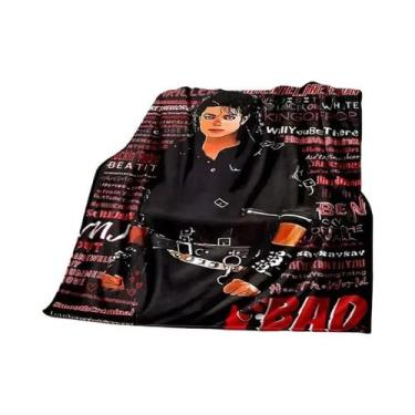 Imagem de Cobertor Super Macio Michael J-Jackson De Alta Qualidade Para Viagem, 