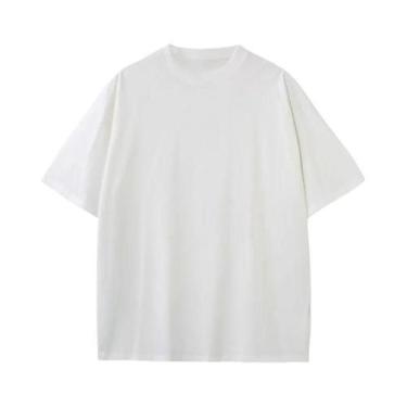 Imagem de Camiseta Masculina 100% Algodão Lisa M-5XL Para Academia, Esporte, Fit