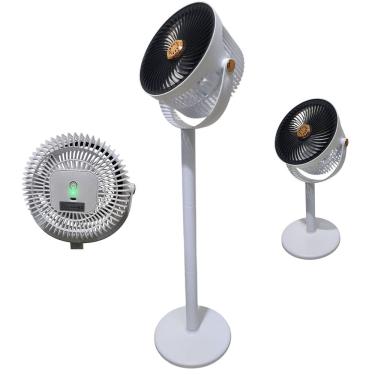Imagem de Ventilador de Chao Mesa Vertical 5 Velocidades Aromaterapia USB Bateria Recarregavel Altura Ajustavel Calor Verao Sol