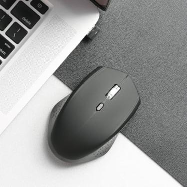 Imagem de Mouse sem fio, mouse alimentado por bateria de modo único de 2,5 G com receptor USB, design ergonômico, adequado para uso em escritório e entretenimento, compatível com laptops e desktops