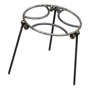 Imagem de YIJU Suporte de panela tripé dobrável para fogueira, com pernas, para forno holandês, churrasqueira dobrável, ideal para camping, pesca, e, 19cm