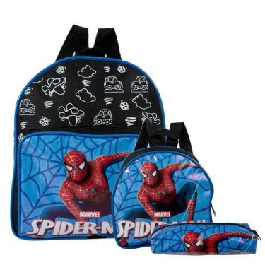 Imagem de Mochila Escolar Herói Spider Man Costa Lancheira+Estojo - TOYS 2U