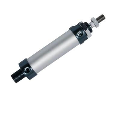 Imagem de Mini cilindro pneumático de ar 25 50 100 200 300 400 500 mm liga de alumínio pequena dupla ação (furo 20 mm)