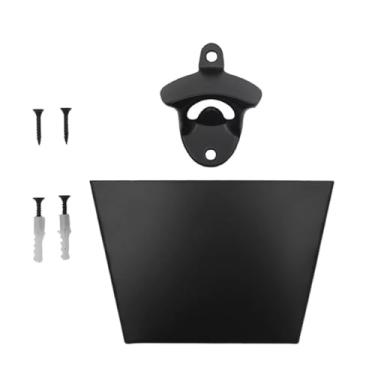 Imagem de Abridor de garrafas de parede para fabricação de cerveja caseira e caixa coletora inclui parafuso de montagem e plugue de parede para casa, cozinha, bar, acessórios de fabricação de cerveja internos e