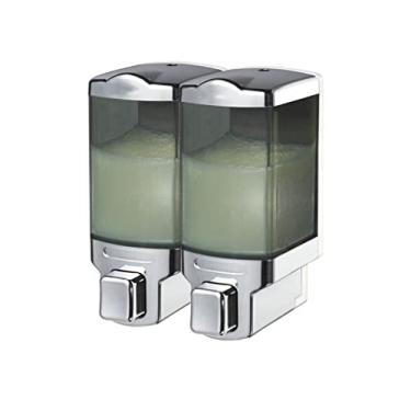 Imagem de Dispensador de sabão líquido para cozinha, banheiro, bancada, saboneteira, loção de óleo corporal, dispensador de sabão na parede (470 ml) bomba dispensadora de sabão de banheiro (J)