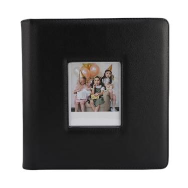 Imagem de Asixxsix Álbum de Fotos, 90x110mm, 288 Bolsos, Leve, Impermeável, em Pele PU, Portátil, Faça Você Mesmo, para Casamentos, Aniversários de Família, Bebés e Férias (Preta)