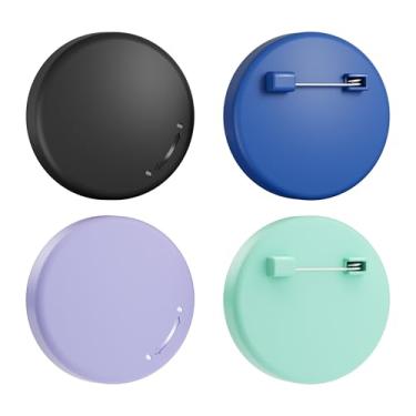 Imagem de Compatível com suporte para AirTag da Apple, pacote com 4, IPX8, totalmente selado, à prova d'água, para crianças ocultas com alfinete invisível, para crianças, idosos, bagagem, roupas (roxo claro +