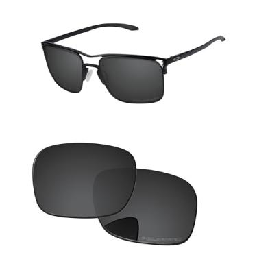 Imagem de PapaViva Lentes de reposição para óculos de sol Oakley Holbrook Ti OO6048 57 mm preto sólido polarizado