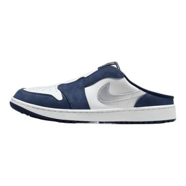 Imagem de Tênis de golfe Air Jordan Mule, Branco/Azul Marinho Meia-Noite/Prata Metálica, 41