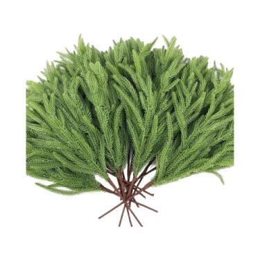 Imagem de Galho Artificial Realista De Pinheiro Norfolk Para Guirlanda De Natal,