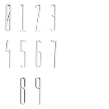 Imagem de LELE LIFE 40 números autoadesivos de caixa de correio de 0 a 9, 1,96 polegadas/5 cm, números de casa de acrílico para uso externo, adesivos de endereço de porta 3D, placa para casa, quarto