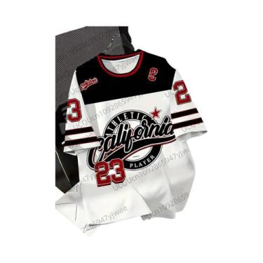 Imagem de Camiseta Esportiva Feminina plus Size Califórnia 23 Com Estampa Gráfic