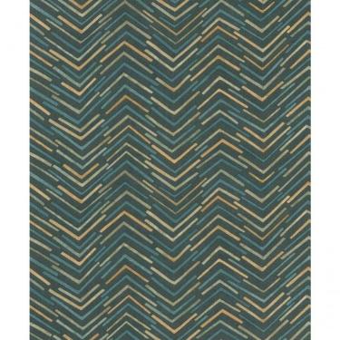 Imagem de Papel De Parede Barbara Home Geométrico Azul E Marrom 560985