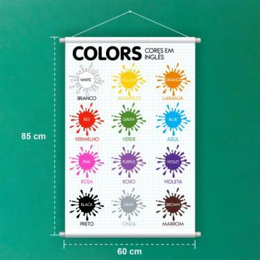 Imagem de Banner Educativo em Lona Colors Inglês 70x55 cm - Core Decore