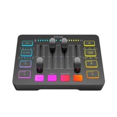 Imagem de Mixer para Jogos Fifine Ampligame, XLR, USB, Efeito de Voz, Preto - SC3-Unissex