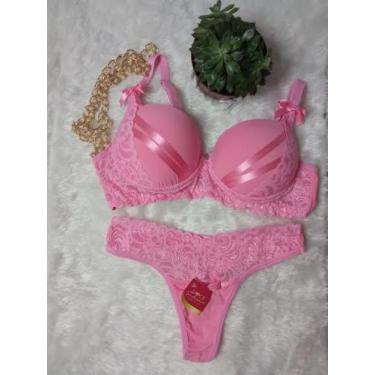 Imagem de Conjunto de lingerie em laycra e renda - Doce sedução
