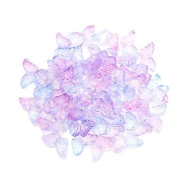 Imagem de Pingentes De Borboleta De Cristal Multicoloridos 8x15mm 50 Peças, Cont