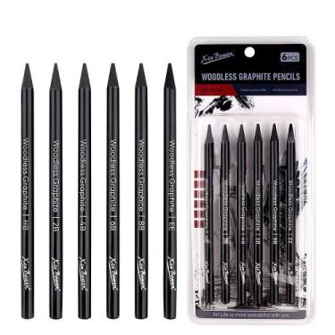 Imagem de Conjunto de lápis de grafite Woodless 9 unidades HB 2B 4B 6B 8B e EE -