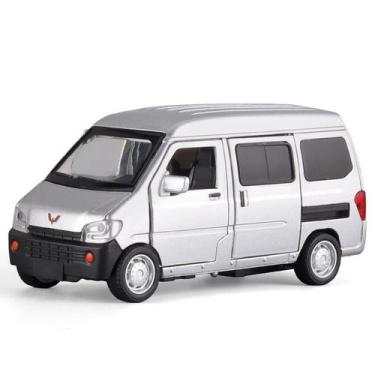 Imagem de Toy Car Wuling Sunshine Van em liga leve em escala 1:32 com luzes e so