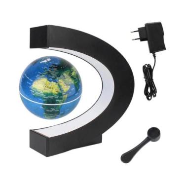 Imagem de Globo Magnético Flutuante Com Mapa Mundial LED, Lâmpada Antigravidade 