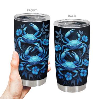 Imagem de Caneca de viagem Oasisdream Tumbler 600 ml com estampa de caranguejo
