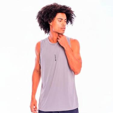 Imagem de Regata Masculina Esportiva Mezul Dry Fit, Cinza, G