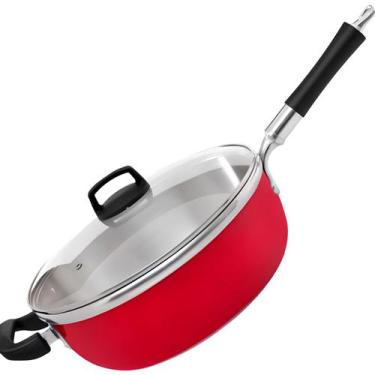 Imagem de Frigideira Grande Funda Com Tampa De Vidro 8,5 Litros - Multitudo Casa