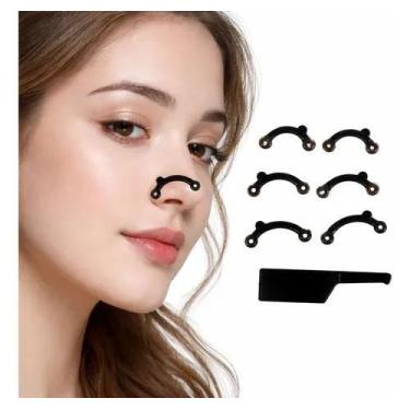 Imagem de Kit 3 Pares Afinador De Nariz Modelador Nasal Estético Invisível Corre