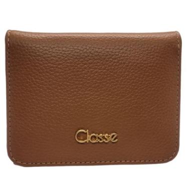 Imagem de Carteira Feminina Pequena Classe Couro Porta Cartão F040, Nocciola