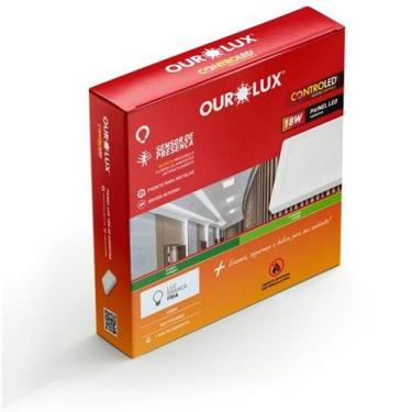 Imagem de Luminaria Quadrada Sobrepor Sensor Presença 18 Watts 6500k Branco Frio