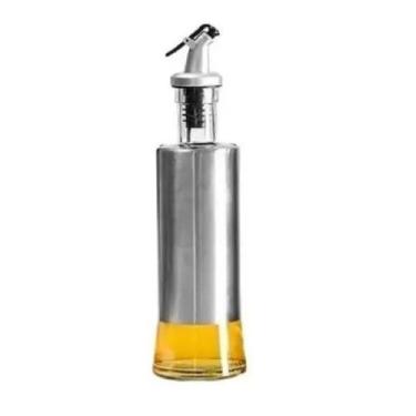 Imagem de Garrafa Inox Vidro Dosador Porta Azeite Vinagre Óleo 300ml - Ami