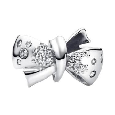 Imagem de Pingente De Coração E Flor Com Diamantes Brilhantes Para Mulheres, Par