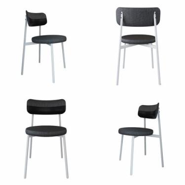 Imagem de Cadeira Kyta Fixa com 4 Pés 50 X 44,7 X 83,8 Cm com 4 Unidades - Metal