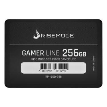 Imagem de SSD Rise Mode Gamer Line, 256GB, SATA III, Leitura: 530MB/s, Gravação: 520MB/s, Preto -...