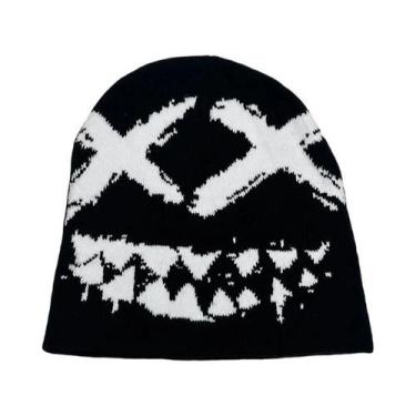 Imagem de Gorro De Lã Tricotado Com Letras Estilo Hip Hop Quente Para Outono E I