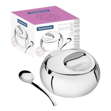 Imagem de Açucareiro Tramontina Aço Inox com Colher 320 ml - 64400500