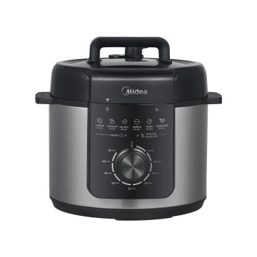 Imagem de Panela de Pressão Elétrica Mecânica Midea 4L com Revestimento Blackstone Inox