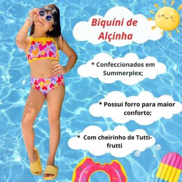 Imagem de Biquini Infantil Menina Juvenil Proteção UV Verão Moda Praia - Click B