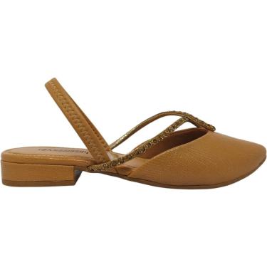 Imagem de Sapato Feminino Scarpin Casual Social Dia a Dia Passeio Trabalho Com Strass Salto Baixo Conforto Mississipi J1551