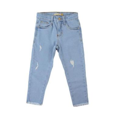 Imagem de Calça Jeans Infantil Feminina Carinhoso Skinny Azul, 03