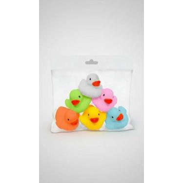 Imagem de Kit 6 Patinhos Coloridos para Banho Infantil - Congratulations Store