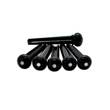 Imagem de Pino Para Cavalete De Violão Aço Csp1 - Preto 6 Unidades - Custom Soun