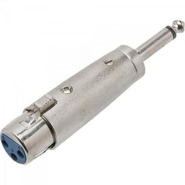 Imagem de Adaptador P10 Mono x XLR Cannon Fêmea Metal ADAP0028 Prata Storm - PCT