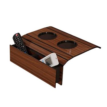 Imagem de Bandeja Esteira para Braço de Sofá Cor Mel com Porta Controle