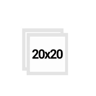 Imagem de KIT 2 Molduras 20x20 com Eucatex (MDF) Branco