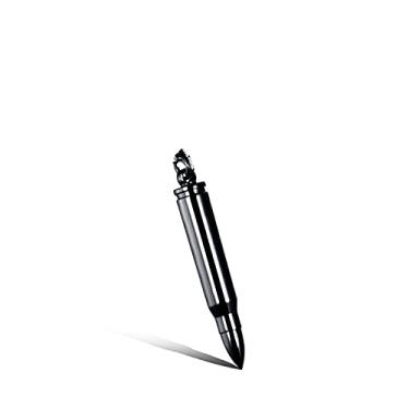 Imagem de Pingente de cabeça de bala de joias, colar masculino dominador de aço de titânio, Small, Aço inoxidável, Citrino