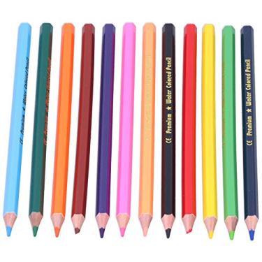 Imagem de Lápis de cor, aquarela solúvel em água com cores sortidas, lápis de aquarela para adultos e crianças
