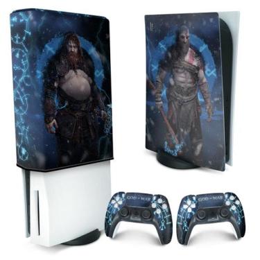 Capa Case e Skin Compatível PS5 Controle - God Of War Ragnarok