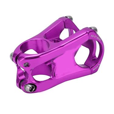 Imagem de Haste de bicicleta 31,8 x 50 mm leve 31,8 haste 45 mm haste de bicicleta oca de alta resistência Roxa