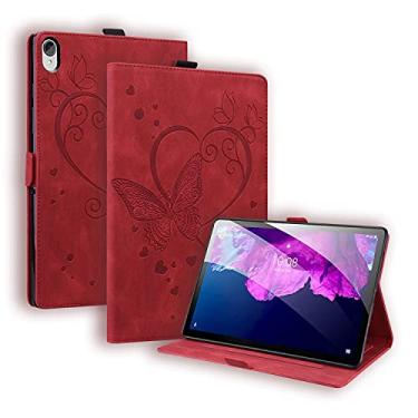 Imagem de YUNCHAO Caixa de telefone Para Lenovo Tab P11 TB-J606F Love Butterfly PadriveLy Padrive Horizontal Flip Leather Case com suporte capa para celular
